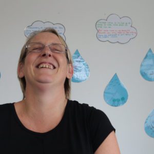 Laughing portrait of Cass who volunteers with the EDP Reach service